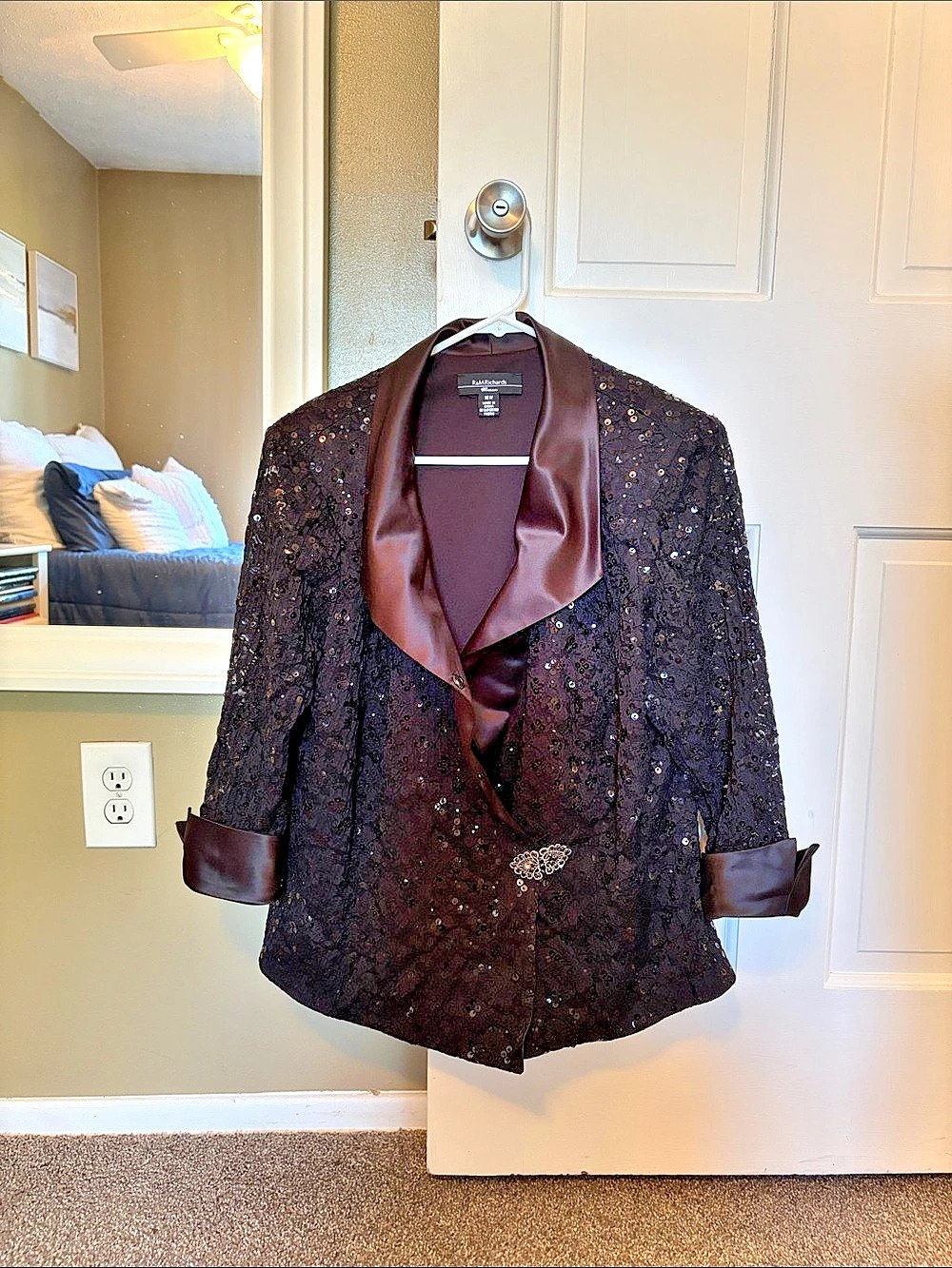 R&M Richards Sequin Black Blazer